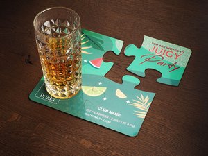 PUZZLE ガラスコースター4枚セット 1835117